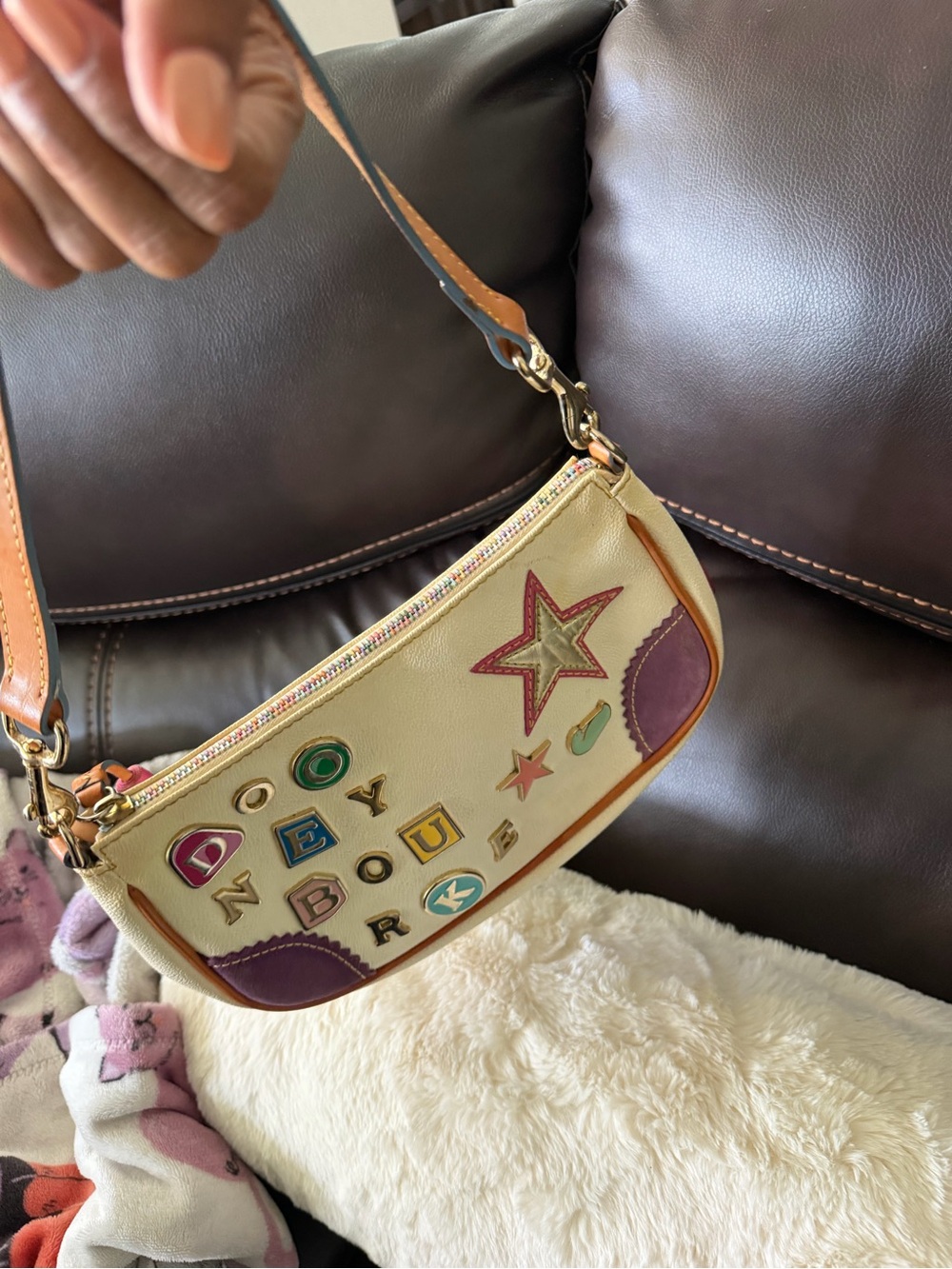 Vintage Dooney & Bourke Lindsay Lohan Charm Baguette Crescent Purse